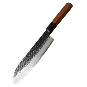 Santoku – Japansk 3-lags allround-kniv med træskede (Saya)