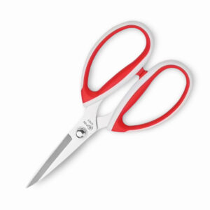 Rød/hvid PIN husholdningssaks i rustfrit stål –  til præcisionsklip